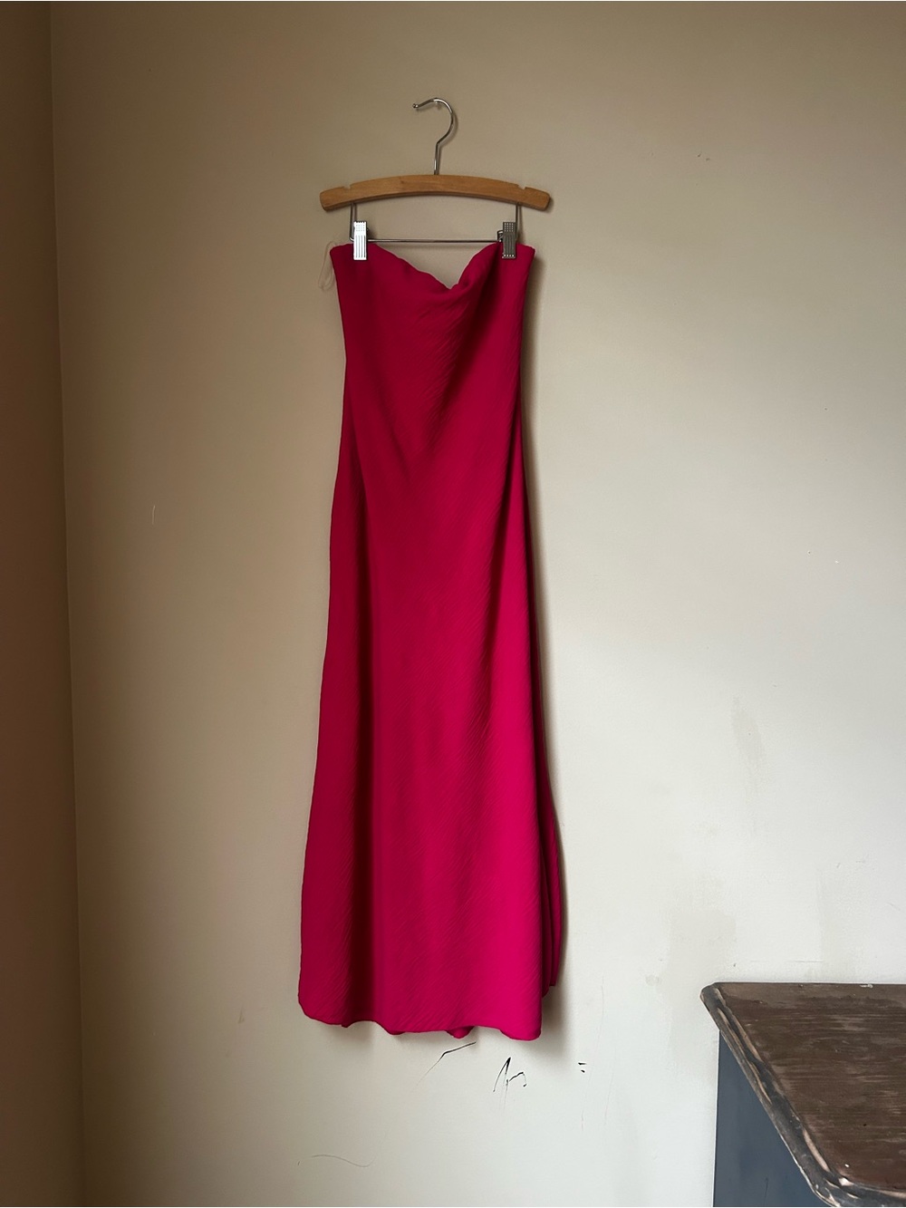 Strapless Fuchsia Maxi Dress